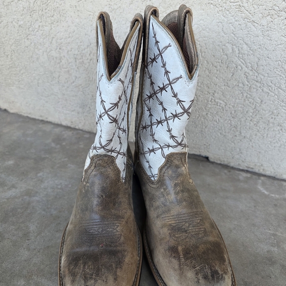 Twisted X Boots Western Cowboy Kids Bomber White Sz 2M - Picture 3 of 9